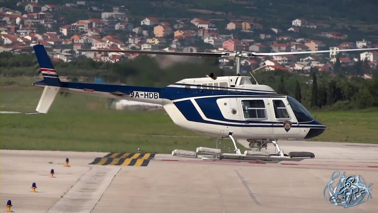 Croatia Police - Bell 206B-3 JetRanger III 9A-HDB - Takeoff from SPU/LDSP Split airport