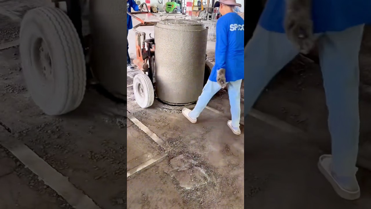How Concrete Pipes Are Made &mdash; So Satisfying to Watch! 🌀