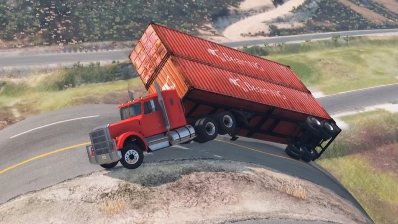Mobil vs Giant Bulge - BeamNG.Drive