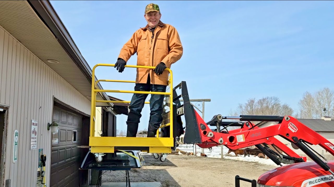 #262 VEVOR Forklift Safety Cage | At The Ranch