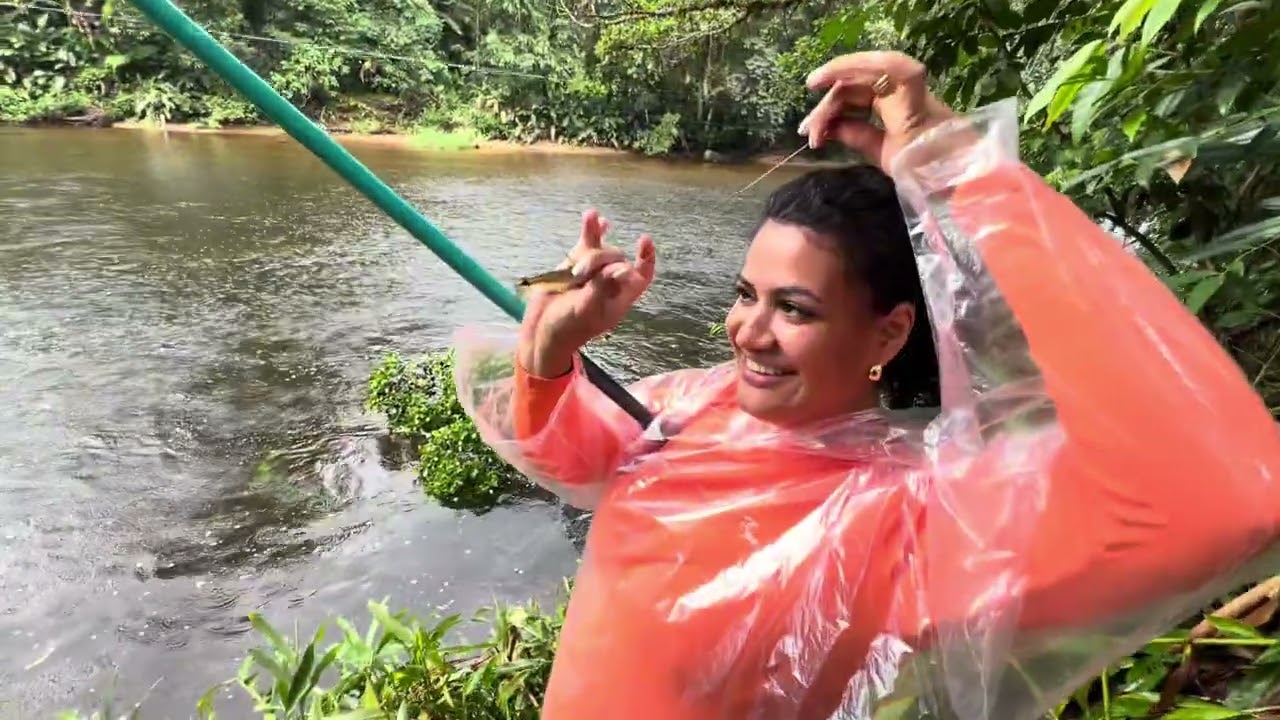 Pescaria de lambaris no Paraná em família