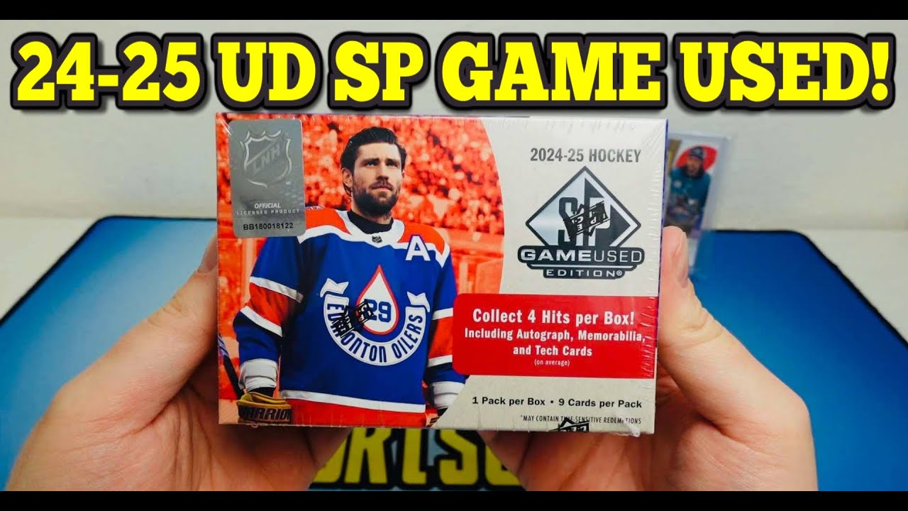 Letošní TOP karta do sbírky?! 😲🔥 UD SP GAME USED 24-25 Hobby Box! Hokejové kartičky NHL!