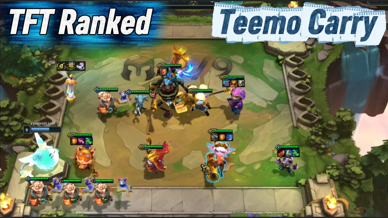 TFT Ranked CZ | 1. místo | 9x Yordle 2x Longshot 2x Defender | Teemo Carry