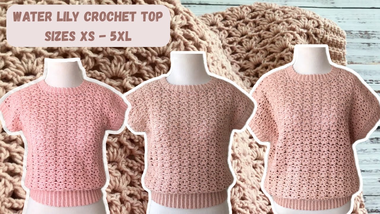 How to Crochet Lacy Summer Top. Water Lily Top. Crochet Video Tutorial