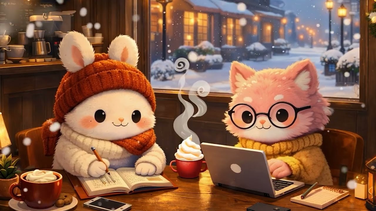 Smooth Jazz for Study & Work ☕ Rainy Cafe Ambience