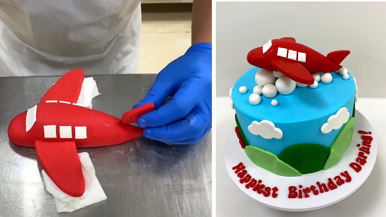 Very Easy Airplane Birthday Cake Tutorial for Beginners