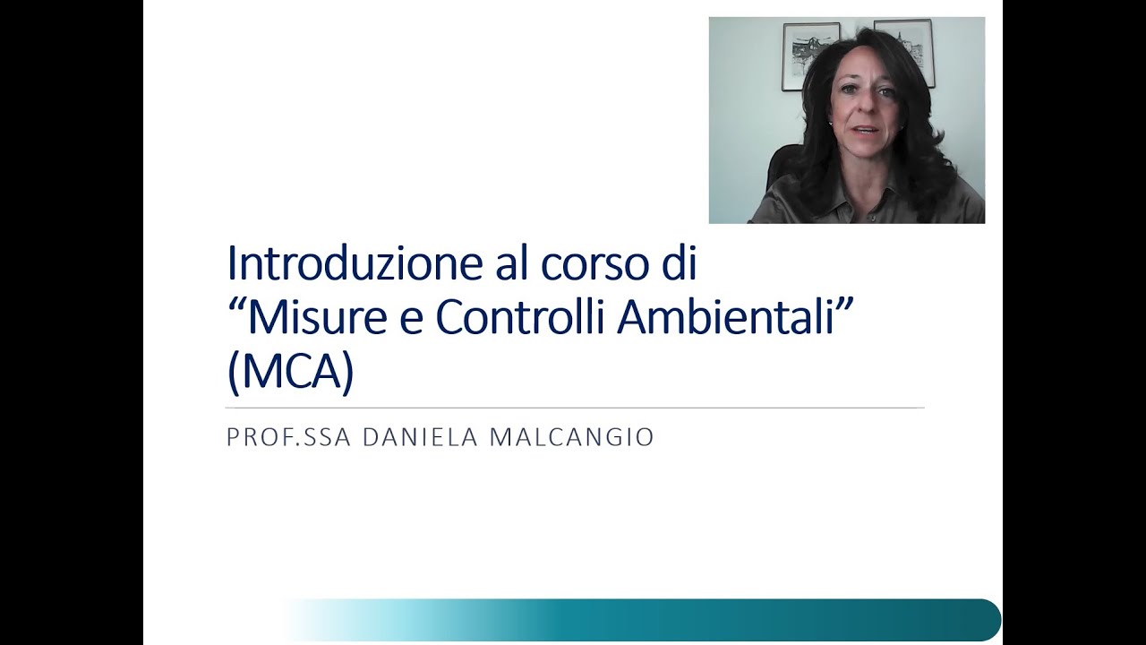 Misure e Controlli Ambientali - Prof.ssa Daniela Malcangio (DICATECh Poliba)