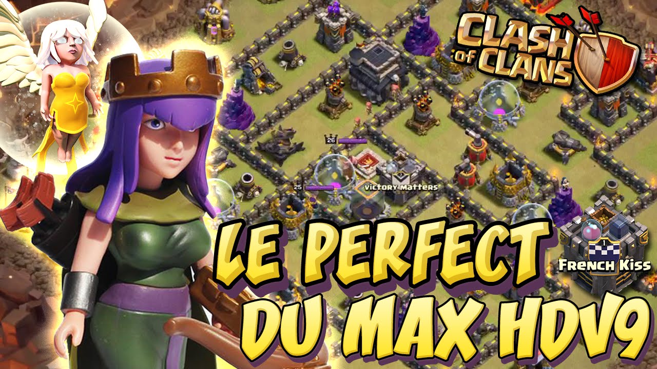 Perfect de village anti 3 étoiles HDV 9 par French Kiss | Clash Of Clans Français