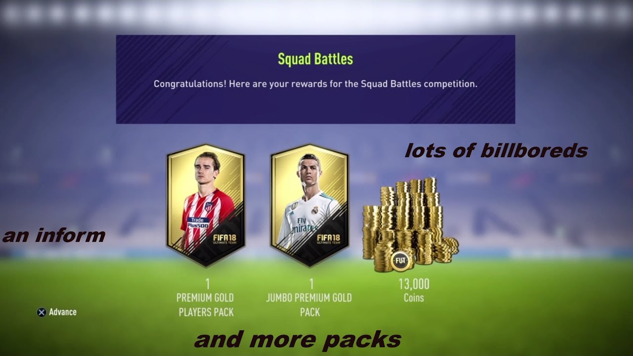 fifa 18 squad battles packs and more(some great packs)