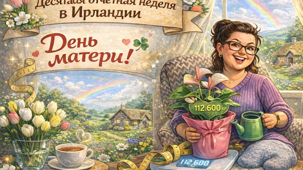 10-ая отчётная неделя по весу😉цены на продукты в магазинах Ирландии,а так же сегодня тут Mother day💐