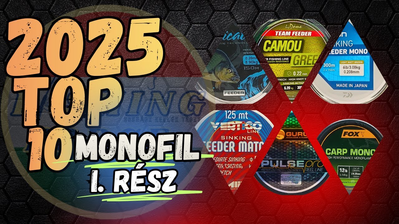 🎣 TOP 10 legmegbízhatóbb monofil horgász zsinór 2025-ben! – Stabilitás alapján rangsorolva I. Rész