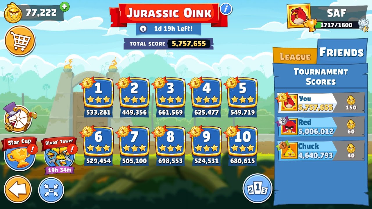 Angry Birds Friends. Jurassic Oink (05.07.2025). All levels 3 stars. Passage from Sergey Fetisov