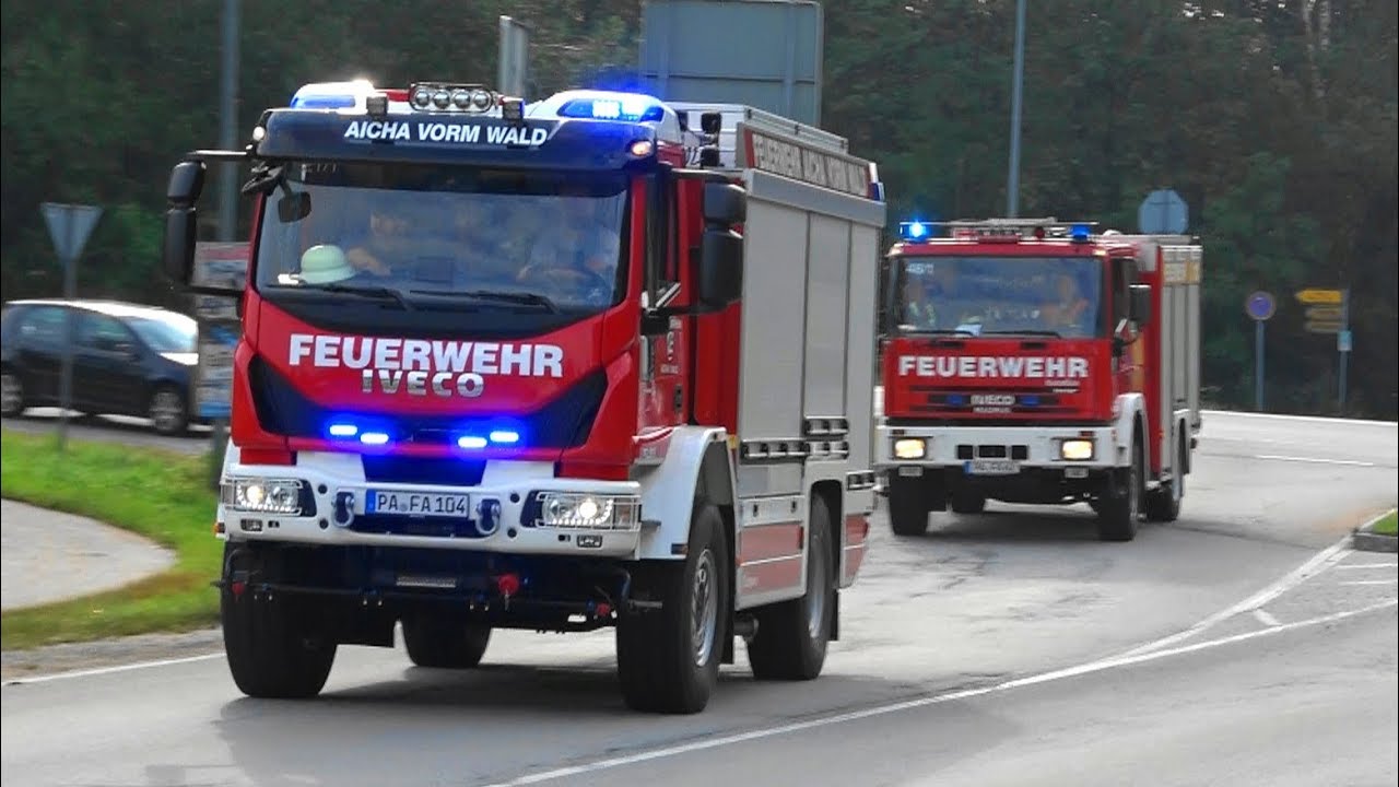 TLF 3000 + LF 8/6 Feuerwehr Aicha vorm Wald