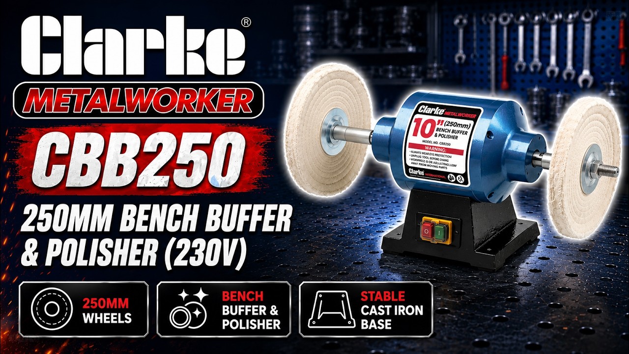 Clarke CBB250 250mm Bench Buffer/Polisher - 6500491
