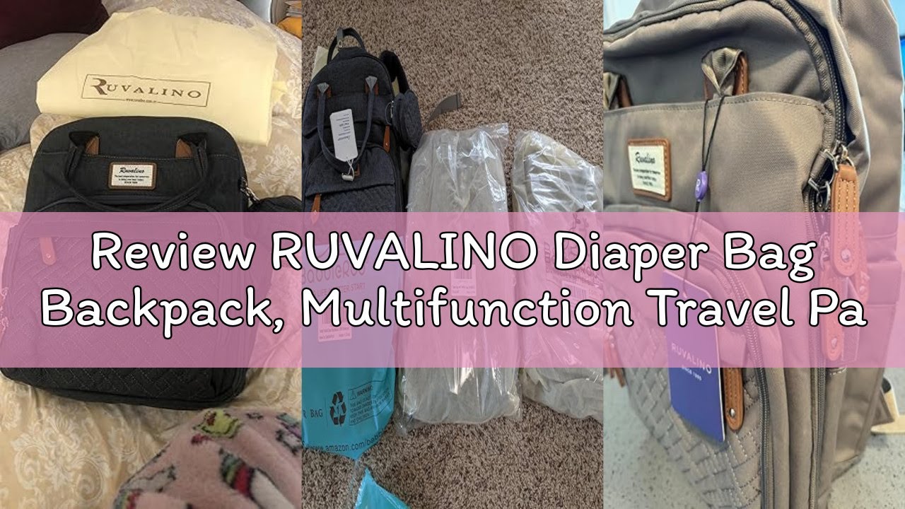 Review RUVALINO Diaper Bag Backpack, Multifunction Travel Pack Maternity Baby Changing Bags, Large C