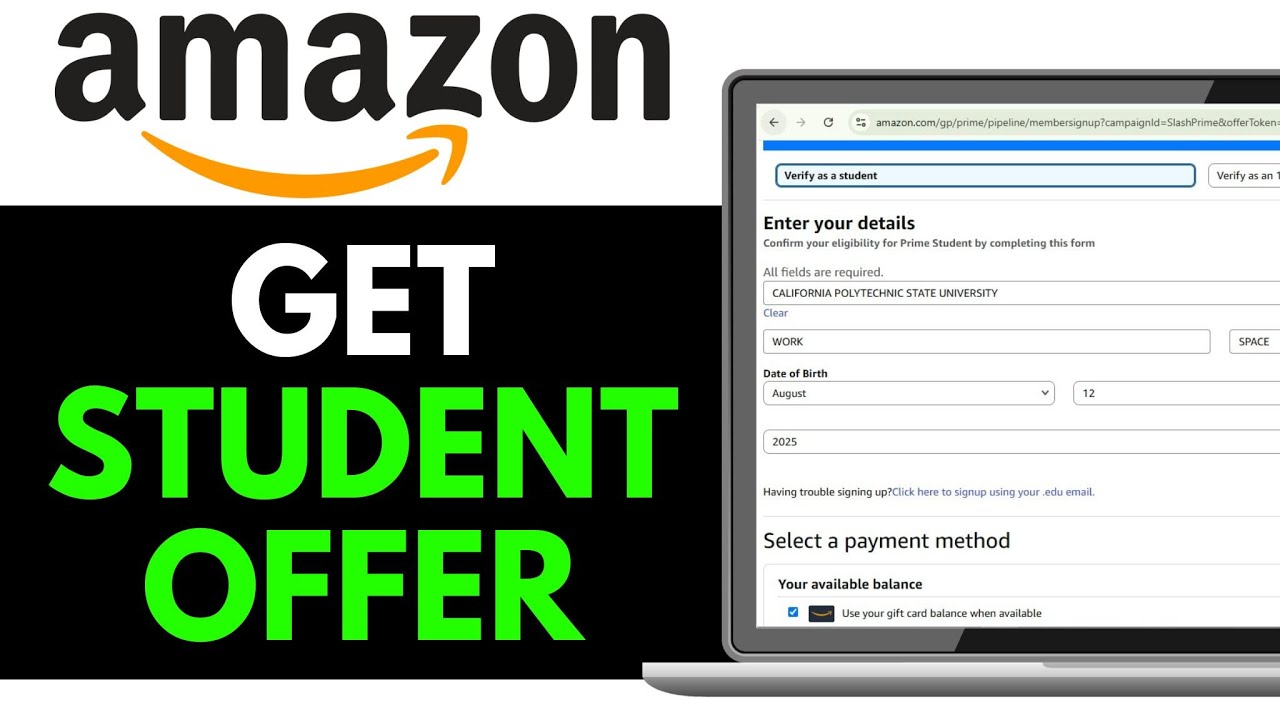 How To Get Amazon Prime Student Offer 2025 (FULL GUIDE)