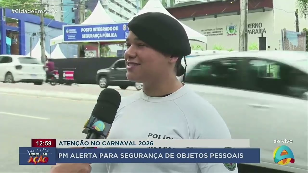 Cidade em Açao - Atenção no Carnaval 2026: PM alerta para segurança de objetos pessoais
