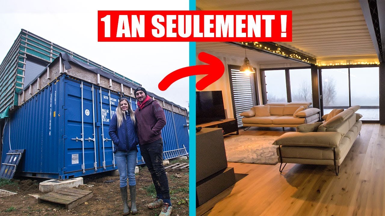 Leur INCROYABLE maison en CONTAINER recyclés - Visite auto construction #3