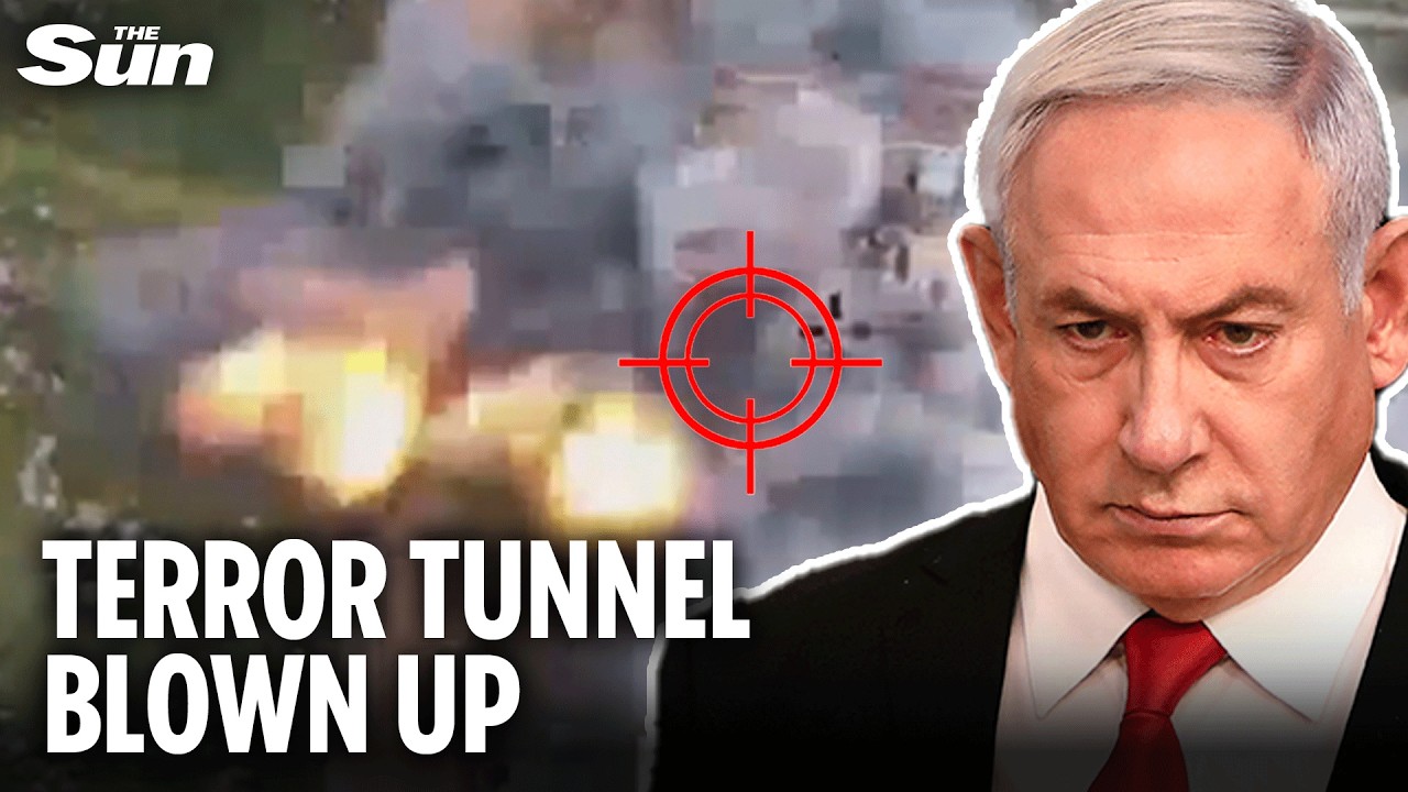 IDF blow up massive Hezbollah weapons stash tunnel & hit hundreds of terrorist targets