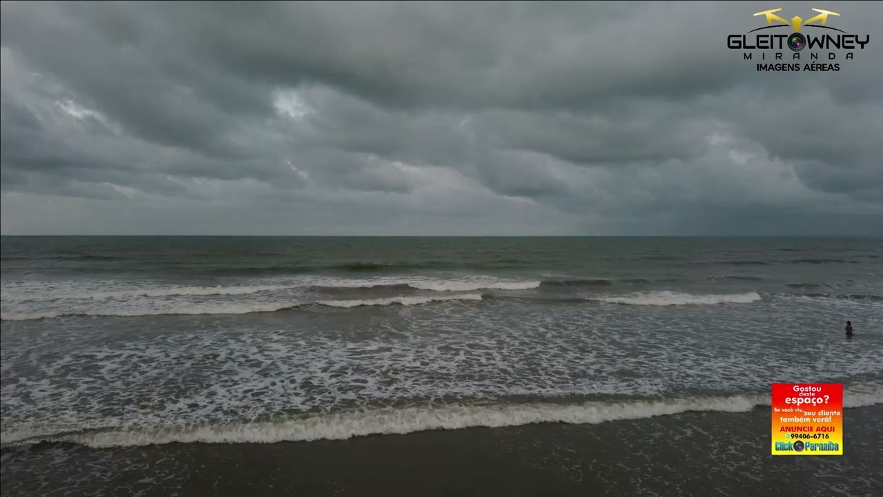 Os dias nublados também têm sua beleza na Praia de Atalaia em Luís Correia