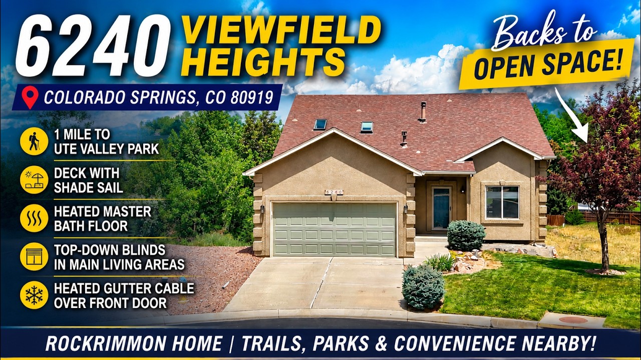 6240 Viewfield Heights | Rockrimmon Home Backing to Open Space | Colorado Springs Real Estate