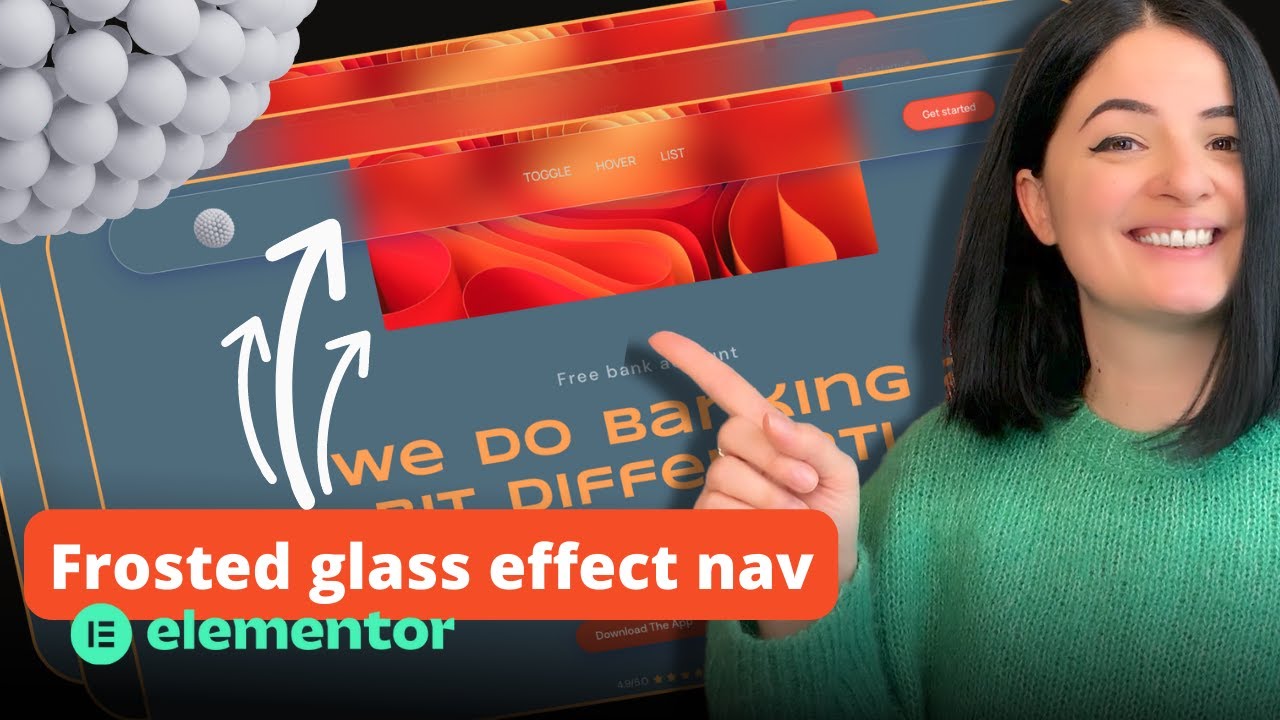 FROSTED GLASS EFFECT NAVBAR - Elementor container edition