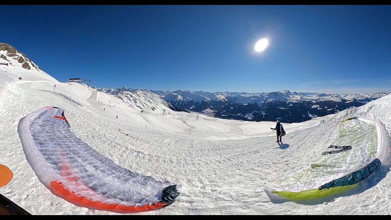 Gleitschirmfliegen Madrisa 12 02 2022   HD 1080p