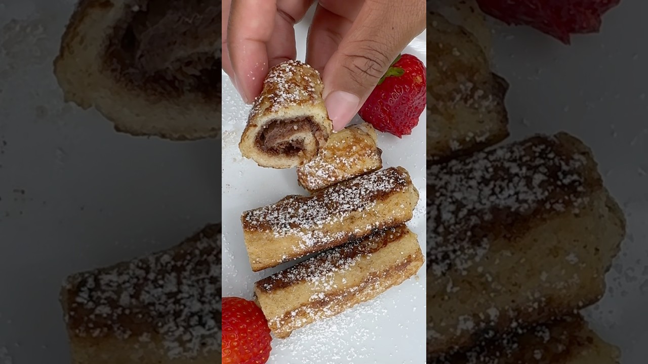 Nutella French Toast roll #recipe #nutella