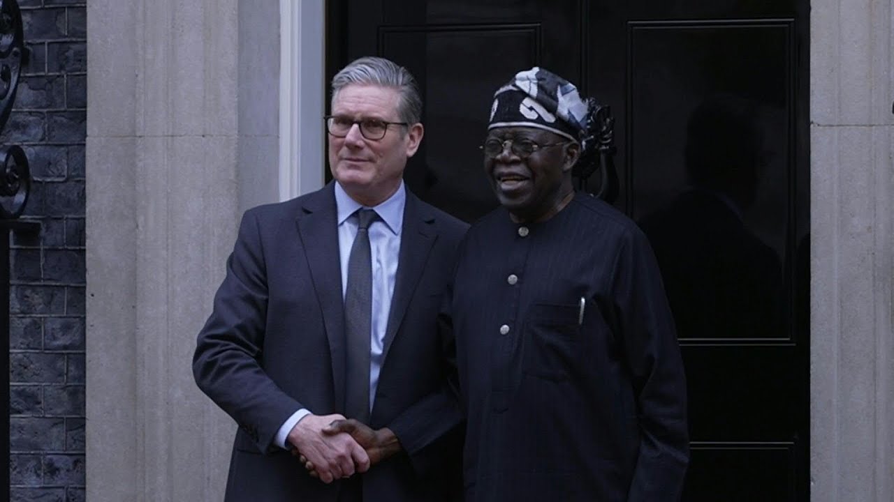 Britain's PM Starmer welcomes Nigerian President Tinubu at Downing Street in London | AFP