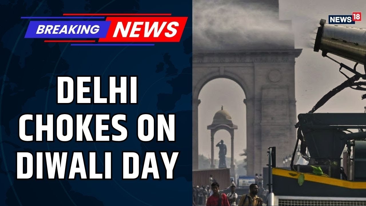 Diwali Smog Returns to Delhi | AQI Hits &lsquo;Severe&rsquo; 411 Near Akshardham | Air Pollution Alert | Smog