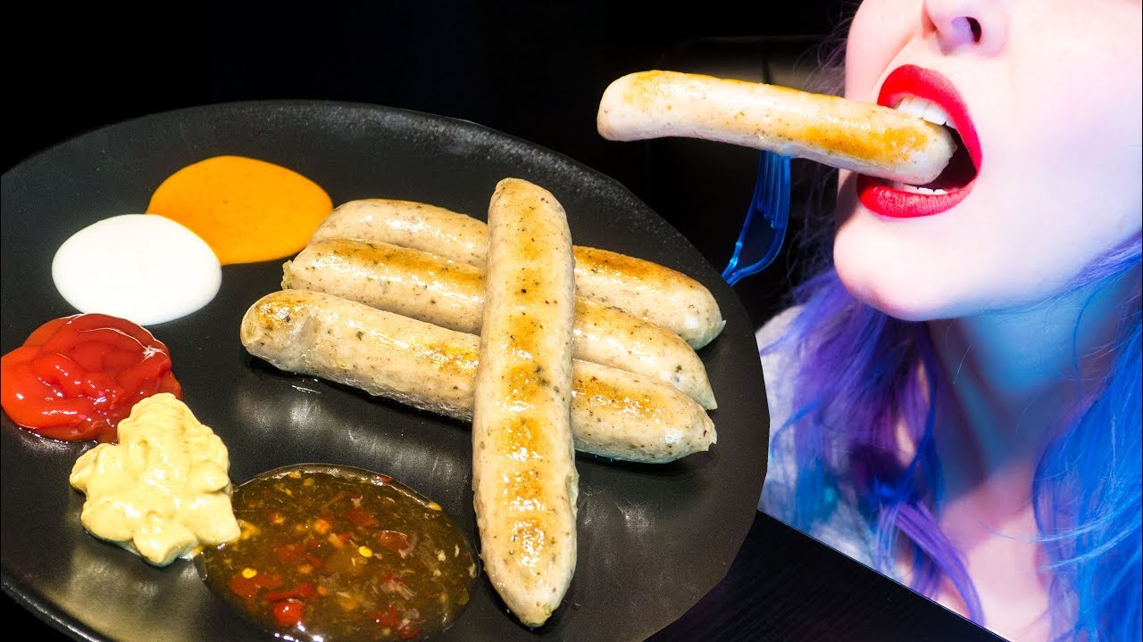 ASMR: German Bratwurst Sausage with Dips | Super Crispy ~ Relaxing Eating Sounds [No Talking|V] 😻