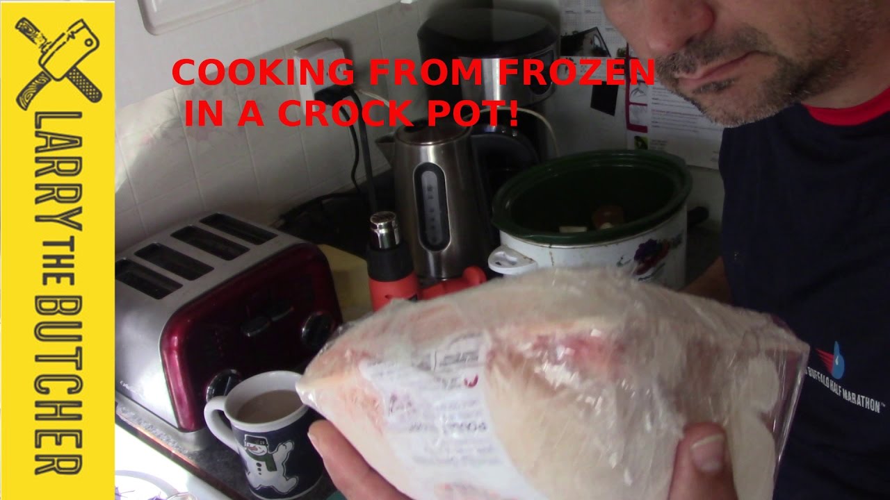 Crock pot chicken from frozen!