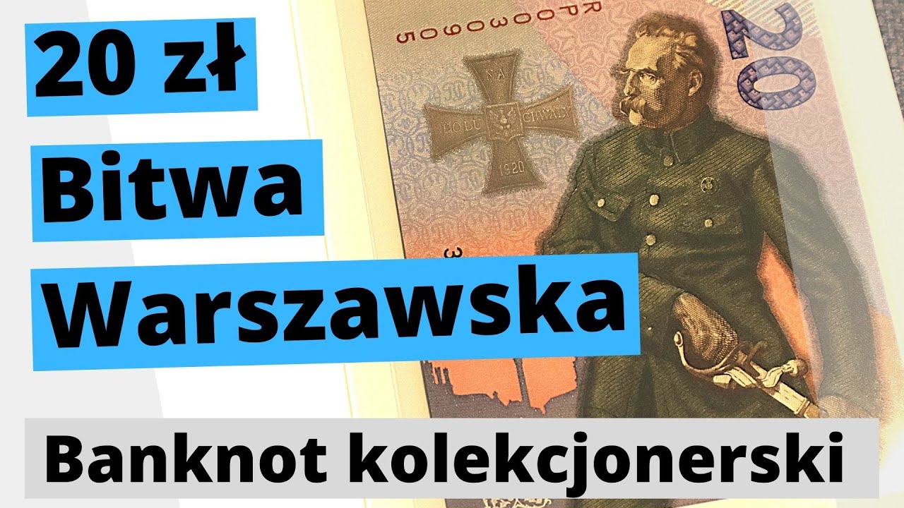Banknot kolekcjonerski 20 zł Bitwa Warszawska. Cud nad Wisłą 1920.