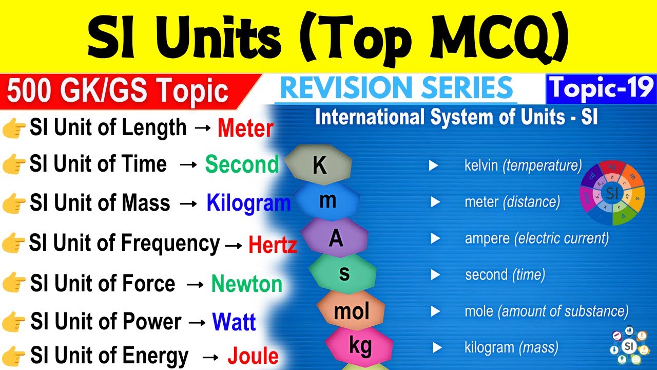 All Important SI UNITS | Units & measurement | General science | | Static GK | By Ravi Aditi Classes
