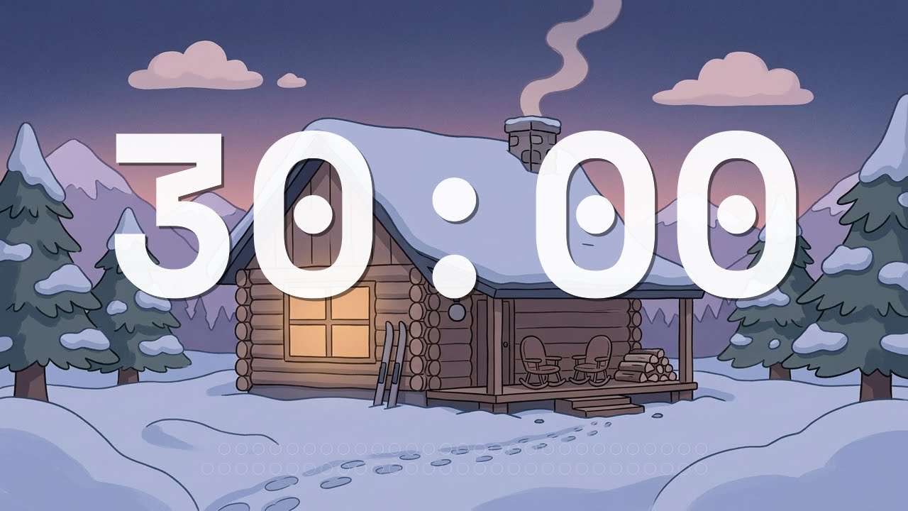 30 Minutes Timer 🏔️ Mountain Cabin • Lo-fi | Cozy Lo-fi Alpine Retreat - ChronoFlow