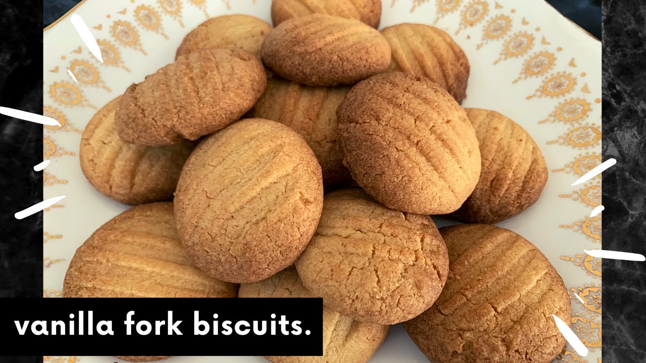 Simple Vanilla Fork Biscuits | 4 Ingredients Only!