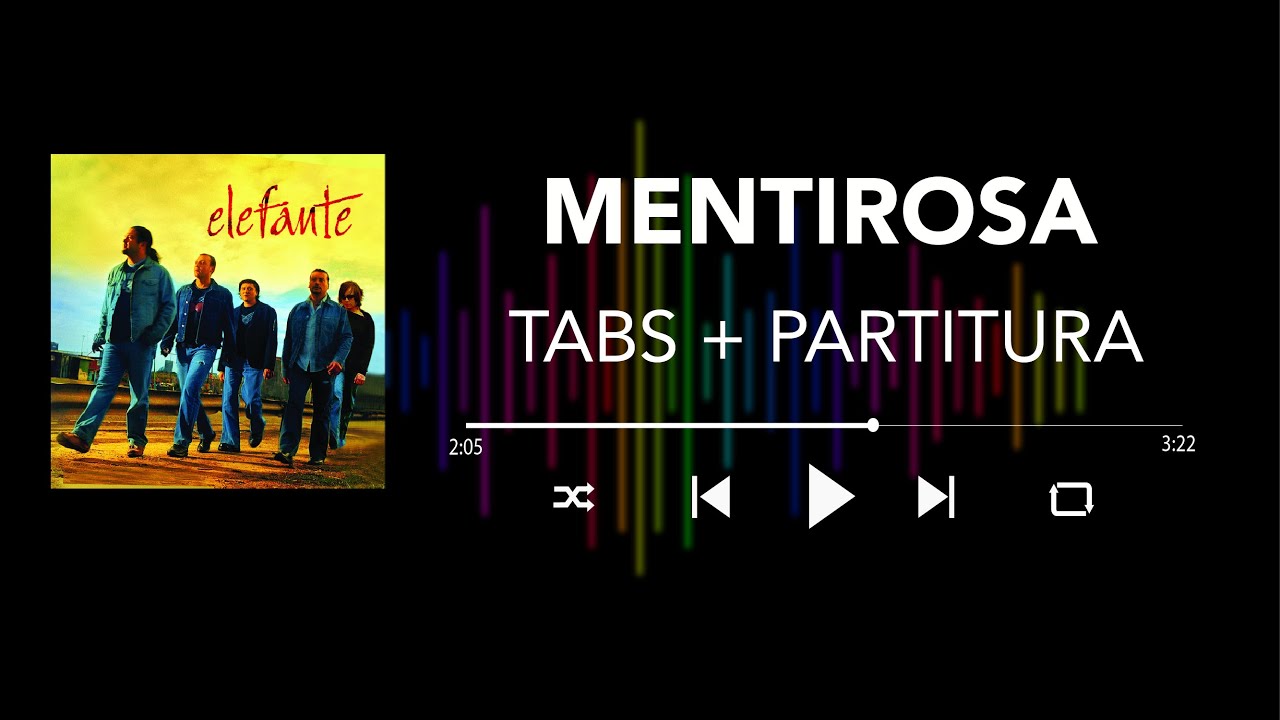 Elefante - Mentirosa (Bass Cover/Tabs + Partitura + Acordes)