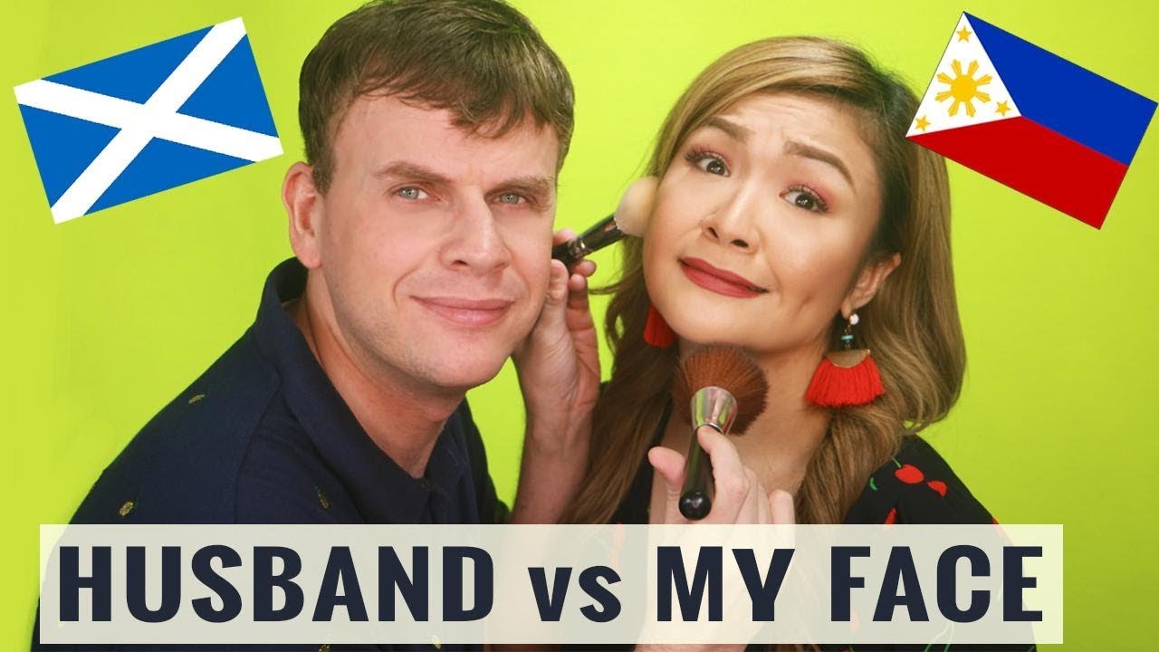HUSBAND DOES MY MAKEUP CHALLENGE! GIVEAWAY!!!! | MRS.F