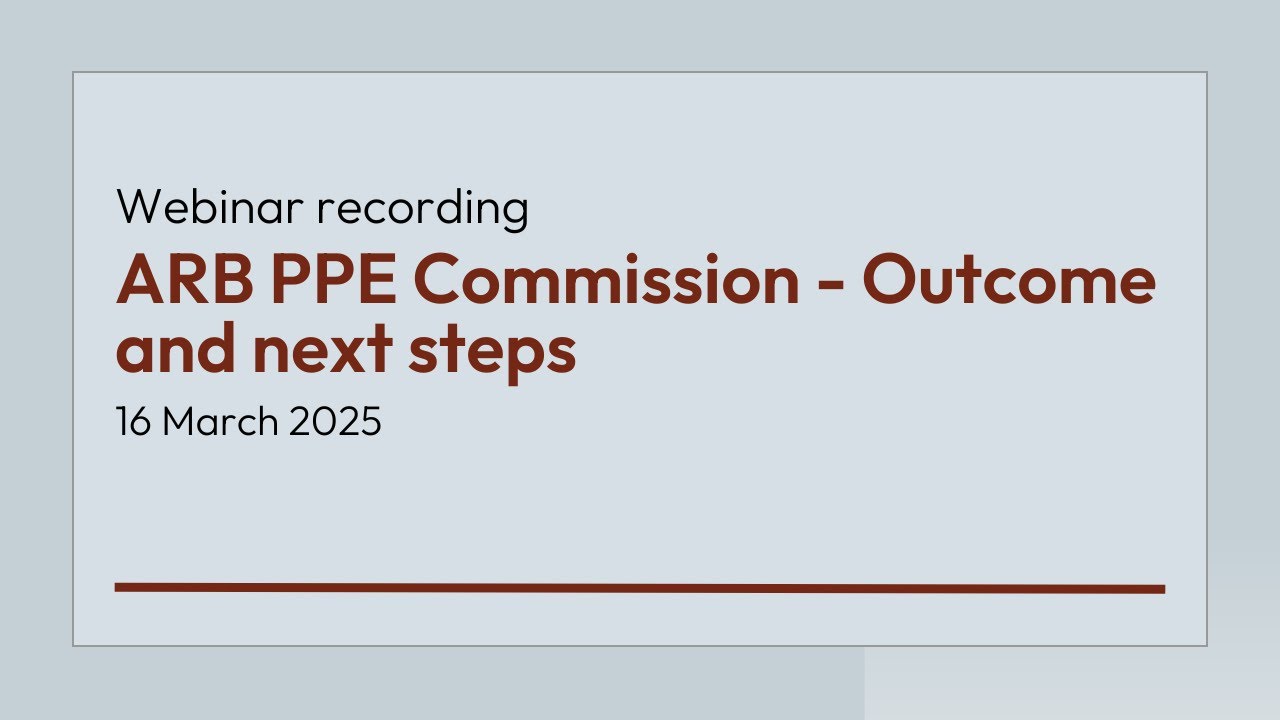 Commission on Professional Practical Experience – Report and Next Steps
