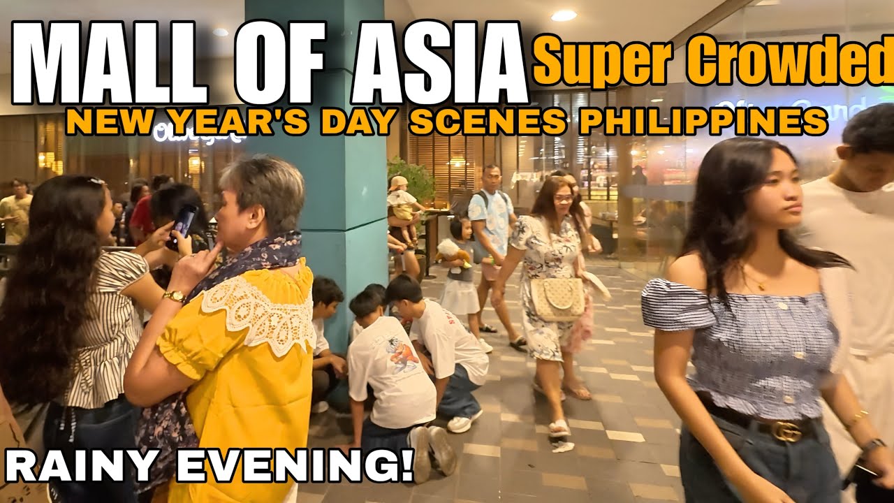 MALL OF ASIA ON NEWYEAR’S DAY! INSANE CROWDS![4k] walking tour 