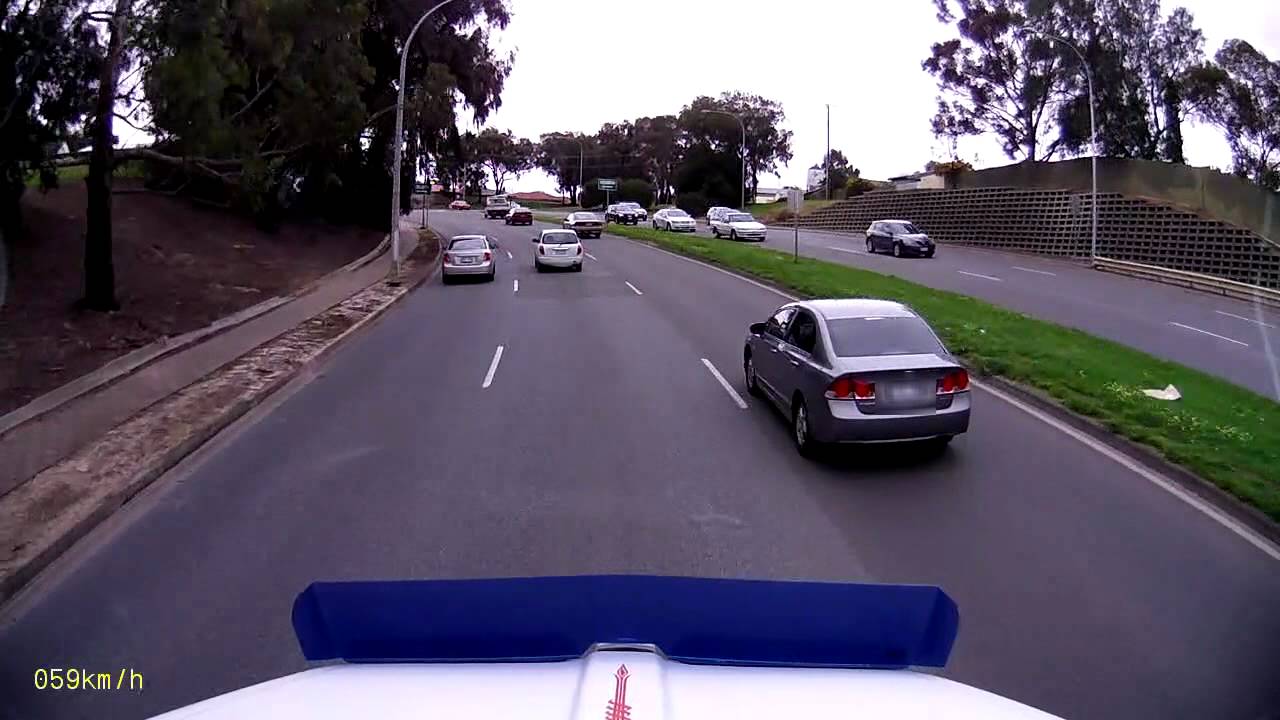 Lane cutter nearly gets sideswiped