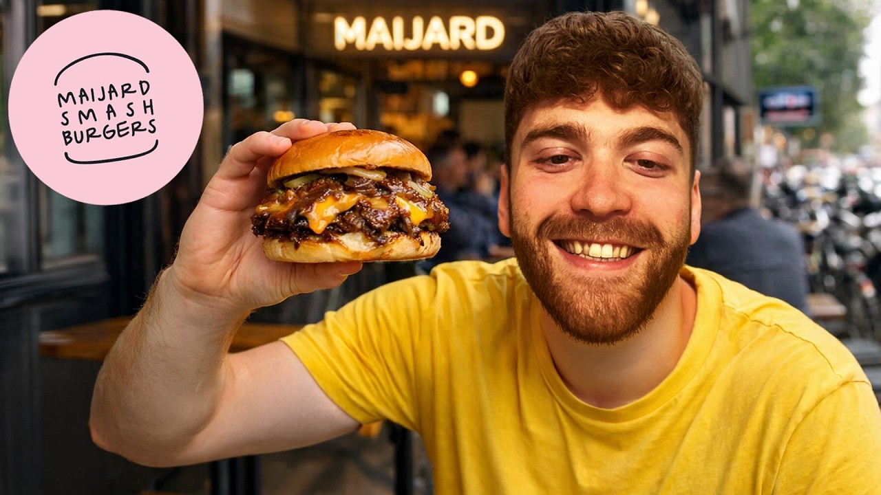 Trying the famous Maijard smash burger in Amsterdam!