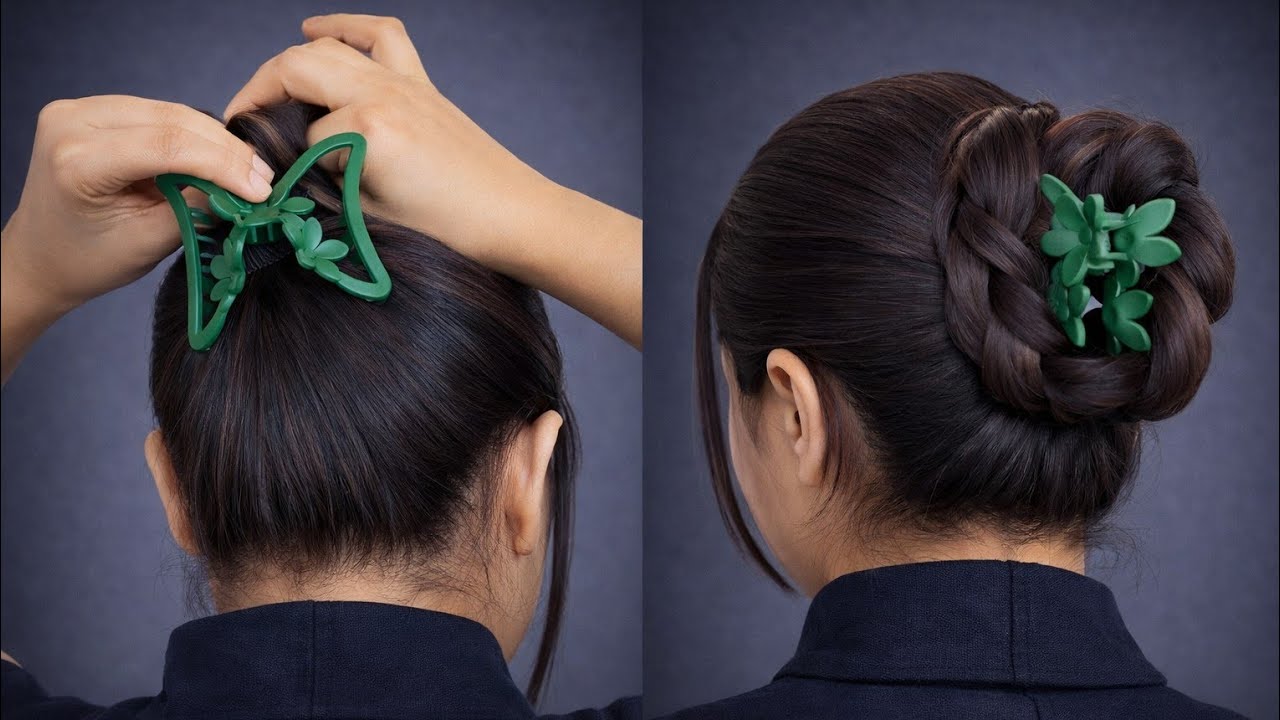 Everyday Bun Hairstyle for Long Hair l easy hairstyle l hair style girl