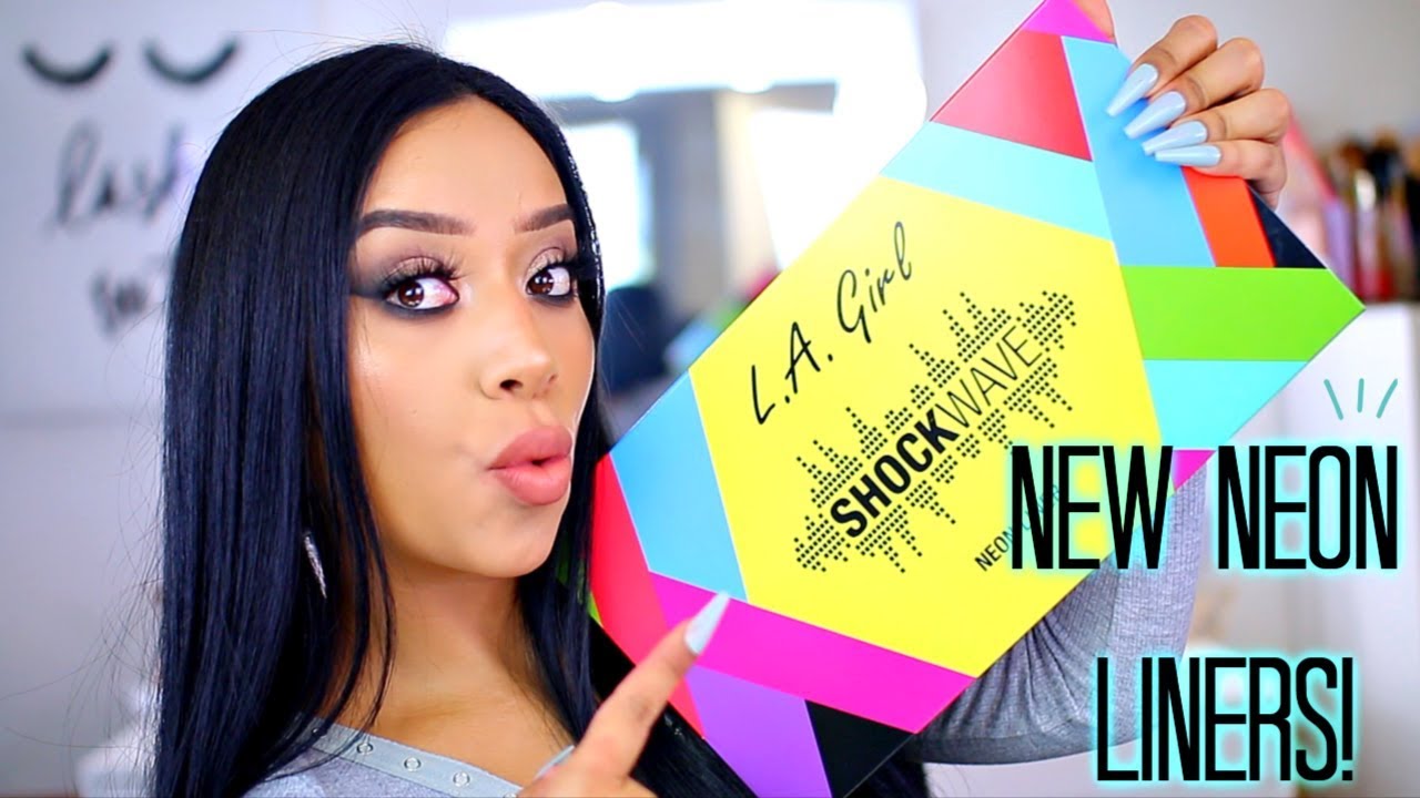 NEW! L.A GIRL SHOCK WAVE NEON LINER | REVIEW + SWATCHES!