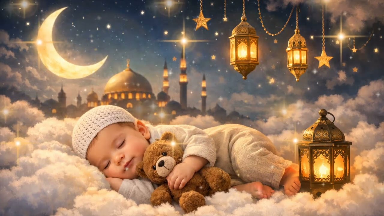 ✨ Ramadan Special Lullaby 🌙 Relaxing Sleep Music + Water Sound for Babies PART.27