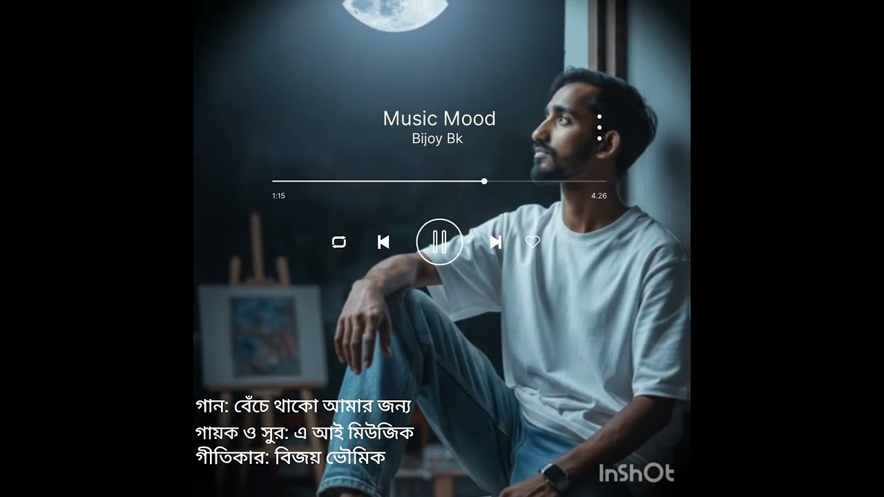 Bijoy bk song ll new Bengali song ll বেঁচে থাকো আমার জন্য ll AI music ll @bijoybk8837 