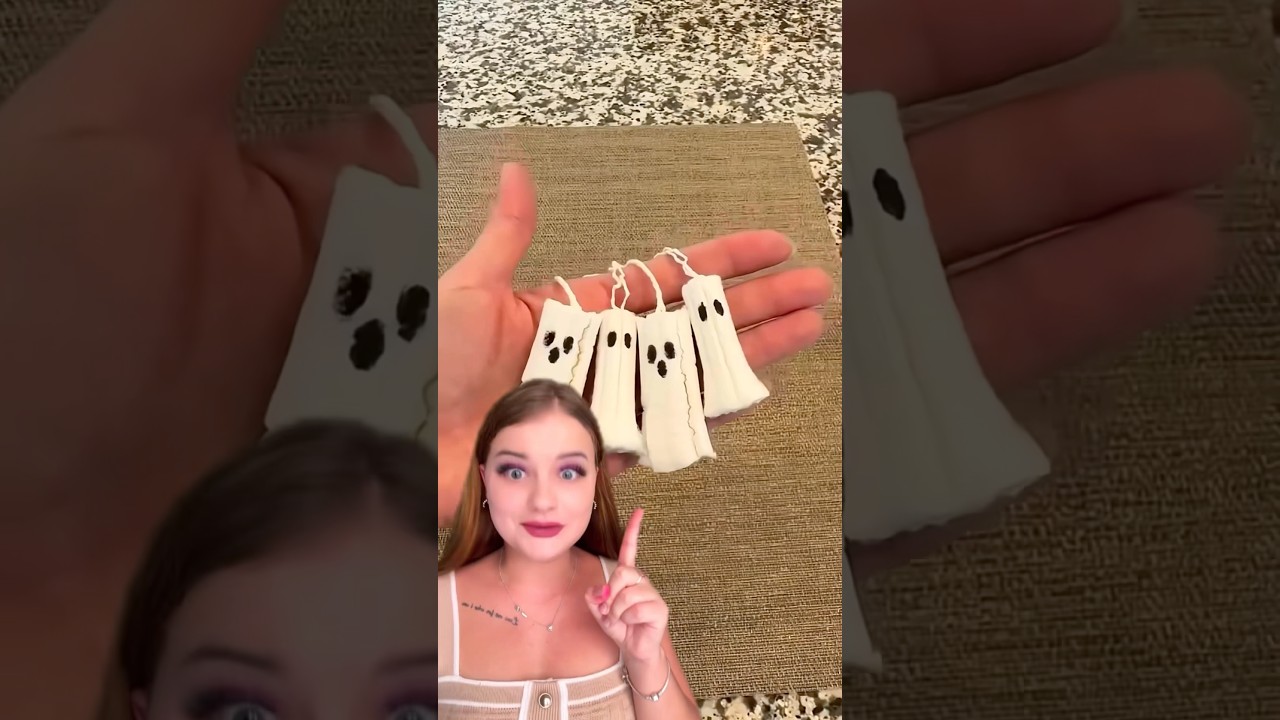 Tampon Ghosts😳👻 #ghost #diy #shortvideo #tutorial