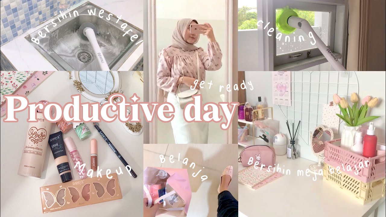A day in my life as anak kost cleaning my room, makeup rotine, haul⋆˙⟡♡