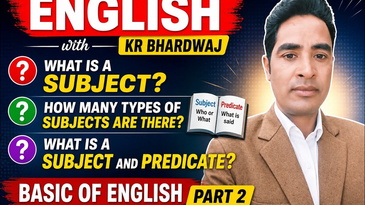 Subject and Predicate |all types of sentences Fond of English Education grammar #subject #predicate 