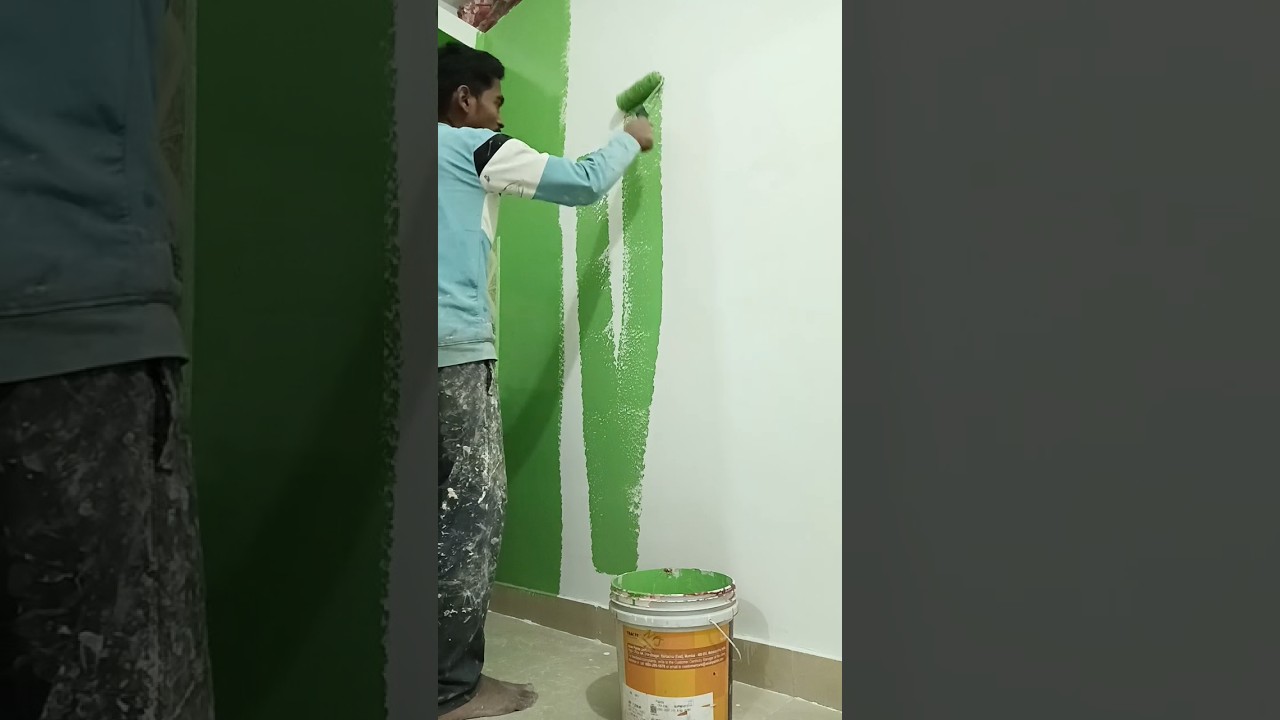 Perfect finishing with roller painting 🎨 | 
